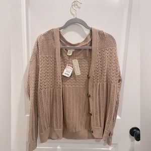 Tan Knitted Cardigan